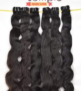 ผมชาวอินเดียคลื่นลึกสีดำธรรมชาติไม่ผ่านกระบวนการทางเคมีของมนุษย์แบบไม่ผ่านกระบวนการ - Product Image 1