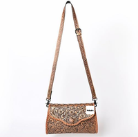 Embrayage usiné à la main en cuir véritable Western femmes sac à main sac à main en cuir pochette pochette sac à main