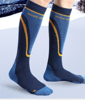 Vente en gros de chaussettes de ski pour hommes et femmes, impression numérique à motifs, automne, personnalisation