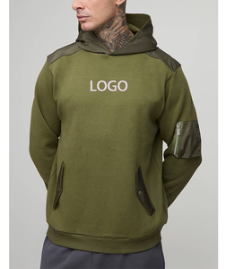 Sudadera con Capucha Personalizada OEM para Hombre, Estilo Informal, Multicolor, con Parches, de Algodón, Lisa, para Correr, Holgada - Product Image 4