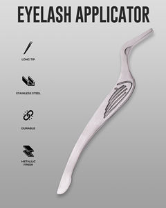 Aplicador de Pestañas de Mink Reutilizable de Primera Calidad, Acero Inoxidable Chapado en Oro con Precisión Antiestática, Etiquetado Privado - Product Image 2