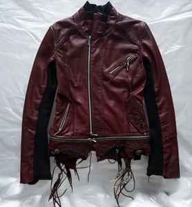 High Quality Customizable Cow Skin Leather Jacket Logo Vintage Style <b>Denim</b> <b>Fabric</b> Plain Dyed Zipper Winter OEM Service Available - Product Image 2