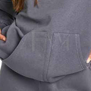 Conjunto de chándal de dos piezas ajustado para mujer de algodón 100% al por mayor para chándal cómodo de gran tamaño con logotipo personalizado - Product Image 5