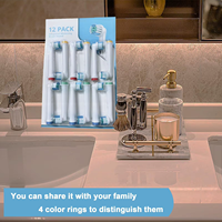 Têtes de brosse à dents en nylon à coupe moyenne géométrique pour adultes, recharges pour brosses à dents électriques Oral-B, usage hôtelier et extérieur
