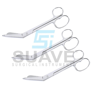 Ciseaux orthopédiques incurvés et droits de pansement chirurgical d'acier inoxydable de pansement par des INSTRUMENTS SURGICAUX de SUAVE - Product Image 1