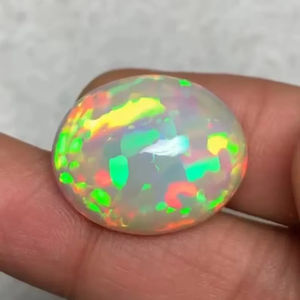 Cabujón de ópalo etíope Natural AAA + 25x20x14 MM Forma ovalada Piedra preciosa suelta genuina Ópalo raro y genuino - Product Image 1