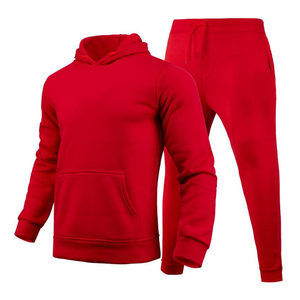 Traje deportivo de dos piezas de alta calidad para hombre, chándal personalizado para estampado de soplo con capucha y pantalones de chándal, conjunto de chándal para correr - Product Image 1