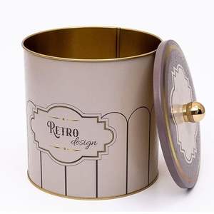 ขวดและขวดโหลโลหะทรงกลมแบบย้อนยุคขนาด175x180มม. มีที่จับ - Product Image 2