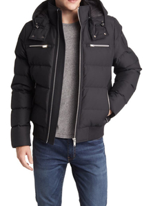 Best Design For Men Puffer Jacket For Canvas Stand Collar Front Logo Breathable Quick Dry Winter Wear Long Sleeve Puffer Jacket - Product Image 5