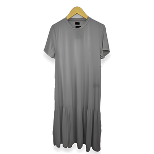 Vestido Midi de alta calidad para mujer, informal, de manga corta, duradero, cómodo, de poliéster, suave al tacto, Colección Selena sólida - Product Image 3