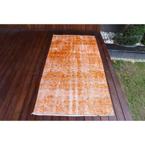 พรมตุรกี, พรมลายตกแต่งขนาด 3.2x6.4 ฟุต, พรมลายต้นไม้และพืชสีส้ม - Product Image 1