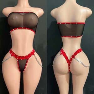 Women Dance Club Suits <b>Sequin</b> Off Shoulder Jumpsuits Sexy Nightclub Outfits for Party and Performance - Product Image 4