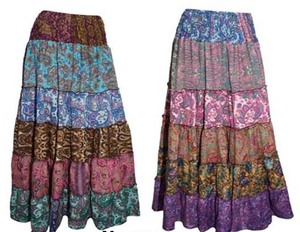 Váy nữ thời trang cao cấp mới, kiểu dáng dài, xếp tầng, đơn giản, tùy chỉnh, phong cách phương Tây, hippie, bohemian - Product Image 1