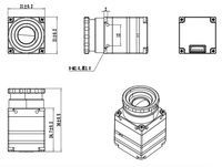 Module de caméra infrarouge S6-C 640*512 avec capteur thermique VOx 12μm, objectif 9,1mm, fréquence d'images élevée 50Hz, CVBS/UART