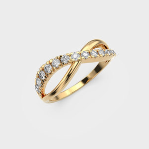 Infinity Shape <b>Ring</b> Classic Split <b>Ring</b> 1.0 Carat Round Cut Lab Diamond Engagement <b>Ring</b> Women's Day Gifts - Product Image 5