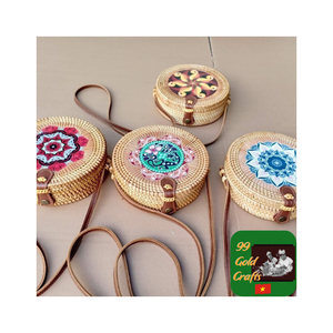 Sac fourre-tout en rotin fait main sac à main en jacinthe d'eau avec style personnalisé pour vêtements décontractés et de plage - Product Image 2