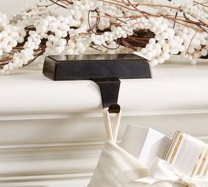 Simple Stocking Holder Set of Four Pieces Wood Metal Cast Iron Rustic <b>Gift</b> <b>Box</b> New Modern Designs High Quality Wholesale 2022 - Product Image 3
