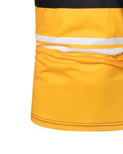 Camiseta Polo Personalizada para Hombre, a Rayas Negras, Amarillas y Blancas, Manga Corta, Algodón Suave, Transpirable, Informal, para Golf, OEM Personalizado - Product Image 6