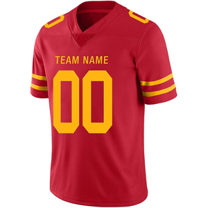 Nueva camiseta personalizada en blanco de fútbol americano, Camiseta deportiva atlética de malla, camiseta de Rugby, uniformes, camiseta - Product Image 4