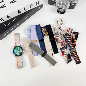 สายนาฬิกาที่สามารถปรับได้20มม. 22มม. ผ้าไ<span class=keywords><strong>น</strong></span>ลอ<span class=keywords><strong>น</strong></span>ยืดหยุ่นระบายอากาศได้สาย<span class=keywords><strong>น</strong></span>าฬิ<span class=keywords><strong>กา</strong></span>อัจฉริยะสำหรับผู้ชายและผู้หญิง - Product Image 4