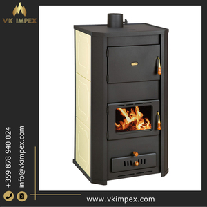 เตาผิงเหล็กเผาไม้แบบตั้งได้อย่างหรูหราสำหรับโรงแรมให้ความร้อนสูงประสิทธิภาพในร่ม9.4 KW สำหรับวิลล่า - Product Image 3