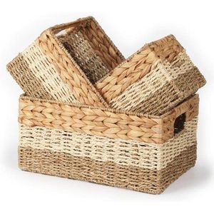 Proveedor de cesta de jacinto de agua hecha a mano, contenedor de almacenamiento ecológico, decorativo, ligero, personalizable, Vietnam - Product Image 2