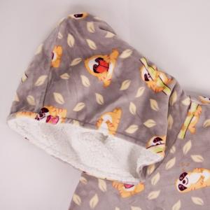 Sudadera con Capucha Personalizada con Estampado Animal, Manta de Franela Sherpa, Sudadera para Estar en Casa, de Fábrica de Ropa de Camboya - Product Image 4