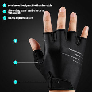 Gants de sport à doigts complets, haute performance, antidérapants, avec paume en silicone, compatibles avec les écrans tactiles, pour le vélo de route, la salle de sport, le cyclisme en plein air - Product Image 4
