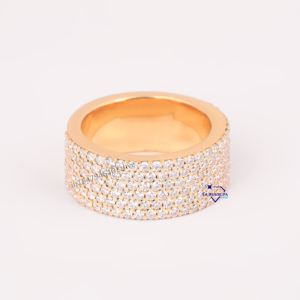 Glamorous Customized 925 Sterling <b>Silver</b> Wedding Band Iced out Diamond <b>Ring</b> with round Lab Grown Hip Hop Jewelry Fine <b>Rings</b> - Product Image 1