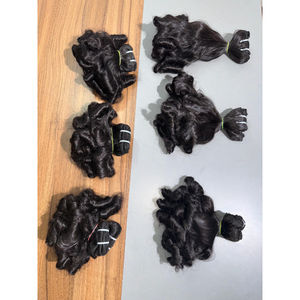 Principaux fournisseurs Extensions de cheveux de temple indien vierge Remy de meilleure qualité, bouclés et rebondissants: modèle non permanent - Product Image 4