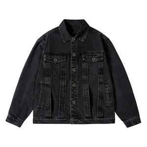 Venta al por mayor de los hombres de moda delgada abrigo de invierno cómodo de manga larga con botón tapeta chaqueta con bolsillos delanteros con solapa - Product Image 4