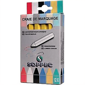 Tiza de Marcado Sin Papel Amarilla SOPPEC, 12 Piezas/Caja - Product Image 3