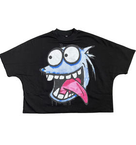 260GSM โอเวอร์ไซส์เสื้อยืดผู้ชายผ้าคอตตอน100% พิมพ์โลโก้ DTG เสื้อครอปผู้หญิงตัวสั้นเปิดไหล่ตกโลโก้ตามสั่ง - Product Image 1