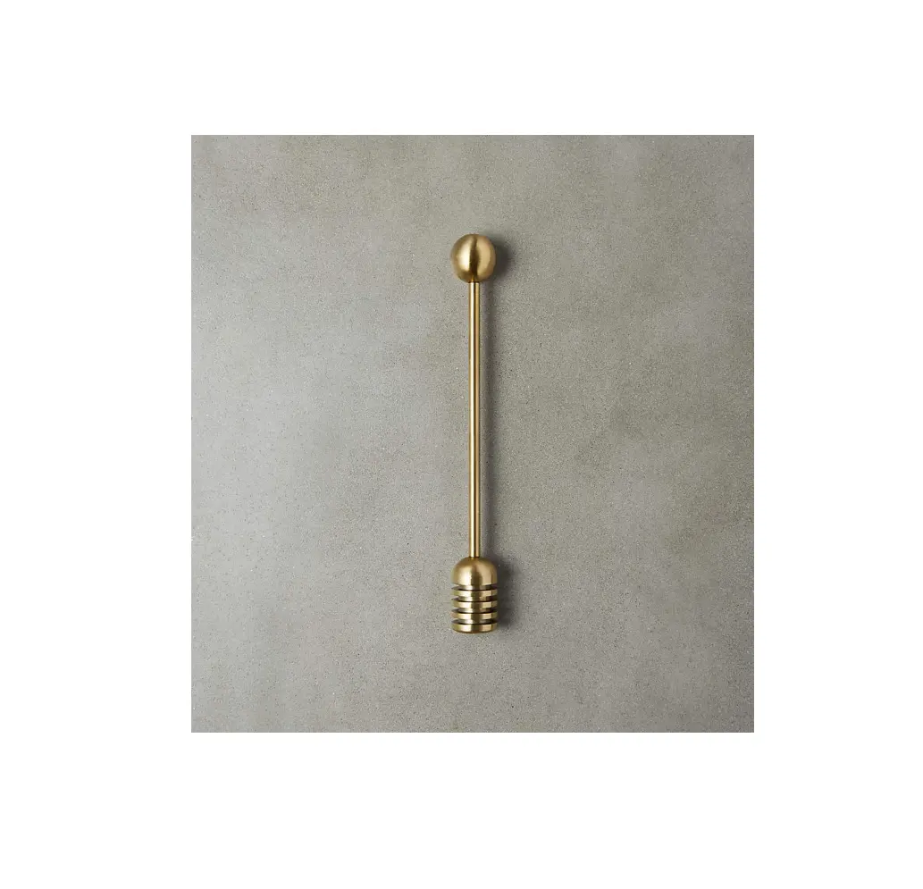 Brass mật ong gáo tổ ong mini mật ong Stirrer thanh phân phối Cây Đũa phép Gậy mật ong Muỗng cho Shinny đánh bóng