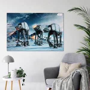 Cuadro en lienzo con marco negro de estilo moderno de Star Wars AT-AT Fighter - Product Image 2