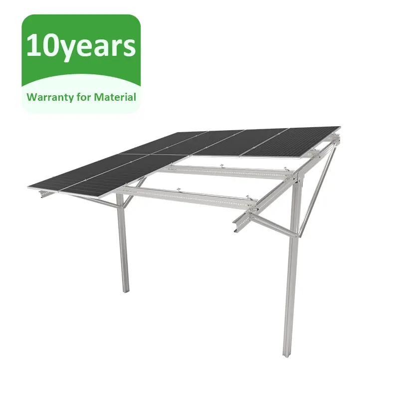 Bingkai Panel surya tiang tunggal, sistem pemasangan tanah tenaga surya PV sistem braket struktur dukungan Panel surya