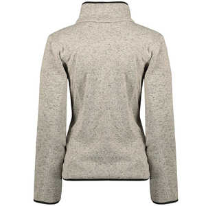 Chaqueta respetuosa con el medio ambiente con bolsillo extra para mujer, chaqueta polar con cremallera, chaqueta duradera de poliéster resistente Musthave con logotipo personalizado - Product Image 2