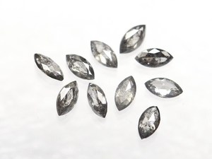 Chic Natural Salt & Pepper Marquise Diamond 4,0X2,0mm Corte de pera para tu elegante par de pendientes - Product Image 6