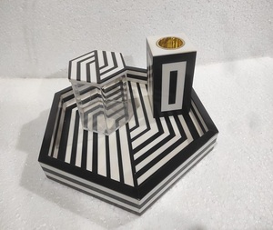 Ensemble de brûleur à encens Bakhoor en résine personnalisée faite à la main avec plateau, modèle de motif, style ange - Product Image 3