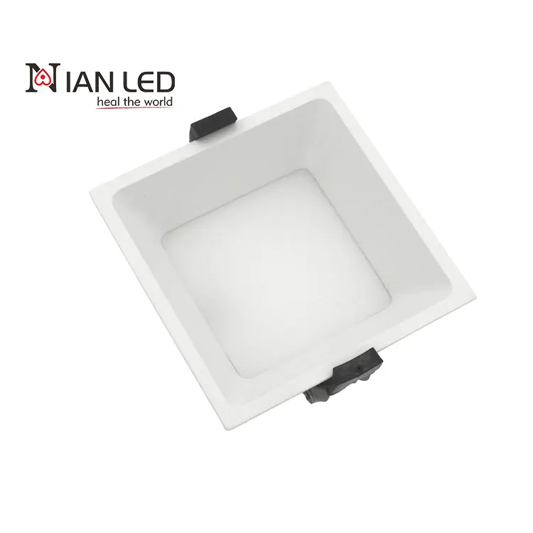 Penjualan Terbaik Lampu Sorot LED Downlight Smd LED Panel Langit-langit Tertanam Anti Silau Persegi Ultra-tipis Putih