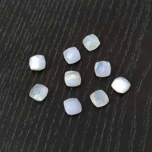ลูกไม้สีฟ้าอาเกต8x8มม. เบาะ briolette 3.2 CTS อัญมณีหลวมธรรมชาติสำหรับทำเครื่องประดับทำลูกไม้สีฟ้าอัญมณีหลวม - Product Image 4