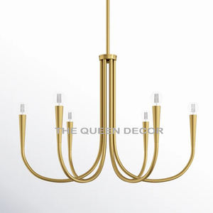 Fancy Style Iron Metal Unique Shape <b>Silver</b> Finish Leafy Design Decorative Chandelier <b>Lamp</b> High Lighting Effect - Product Image 2