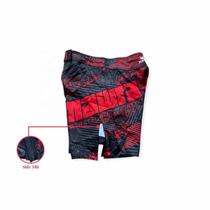 Pantalones cortos MMA para hombre hechos a medida OEM al por mayor pantalones cortos elásticos impresos sublimados con logotipo frontal para luchar - Product Image 4