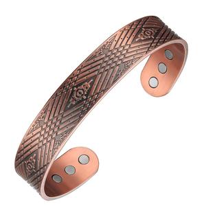 Pulsera de cobre sólido curativo hecha a mano india, brazalete de joyería ajustable para pérdida de peso para mujeres y hombres, accesorios - Product Image 2
