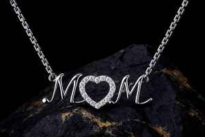 Collar de Plata de Ley 925 con Baño de Oro Vermeil de 14k, Colgante de Corazón con Circonita Cúbica, Regalo Perfecto para el Día de la Madre - Product Image 2