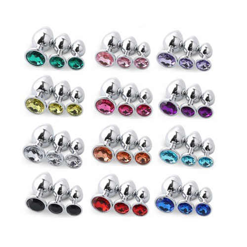Metal Steel Bondage Anal Butt Plug with Heart Shape From One.wish.health.care