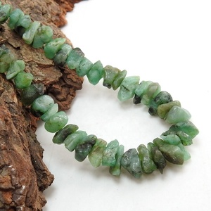 Cuentas ásperas naturales verdes esmeralda piedra cruda suelta 8 pulgadas hebra 9X4MM aproximadamente suministros para hacer joyas - Product Image 6