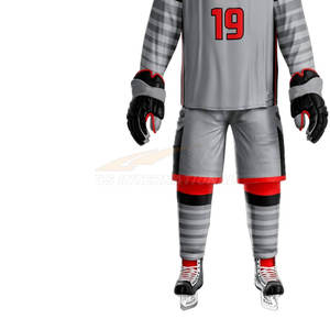 ชุดทีมฮ็อกกี้น้ำแข็งสำหรับมืออาชีพชุดกีฬาแบบสั่งทำโลโก้ชุดออกกำลังกายกางเกงขาสั้นแบบระเหิด - Product Image 2