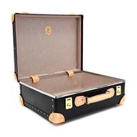 Boîtes de voyage personnalisées de luxe en cuir véritable, valise rigide à coque dure, bagage à main