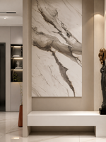 Panneau mural UV sur mesure, hauteur personnalisée, design marbre noir, gris, or, imperméable, ignifuge, pour restaurants, showrooms, salons, feuille de PVC